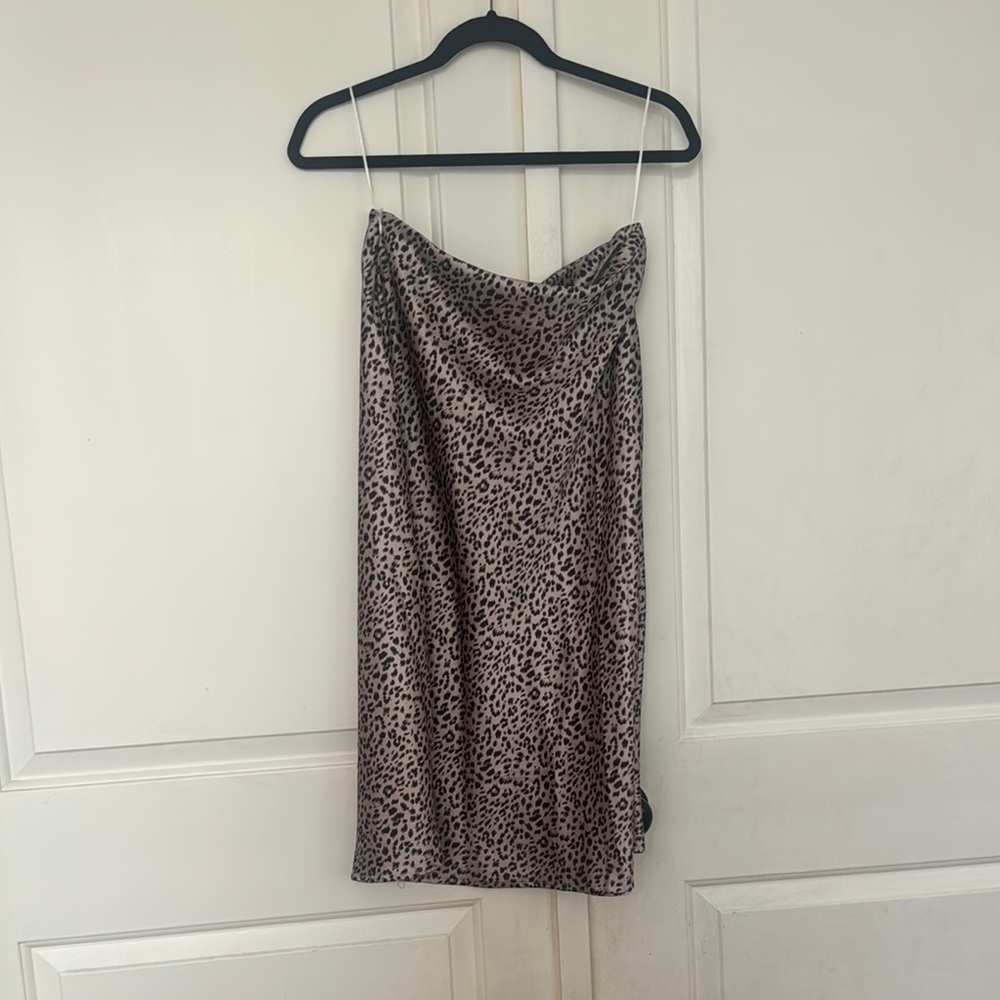 Princess Polly Leopard Midi Slip Skirt